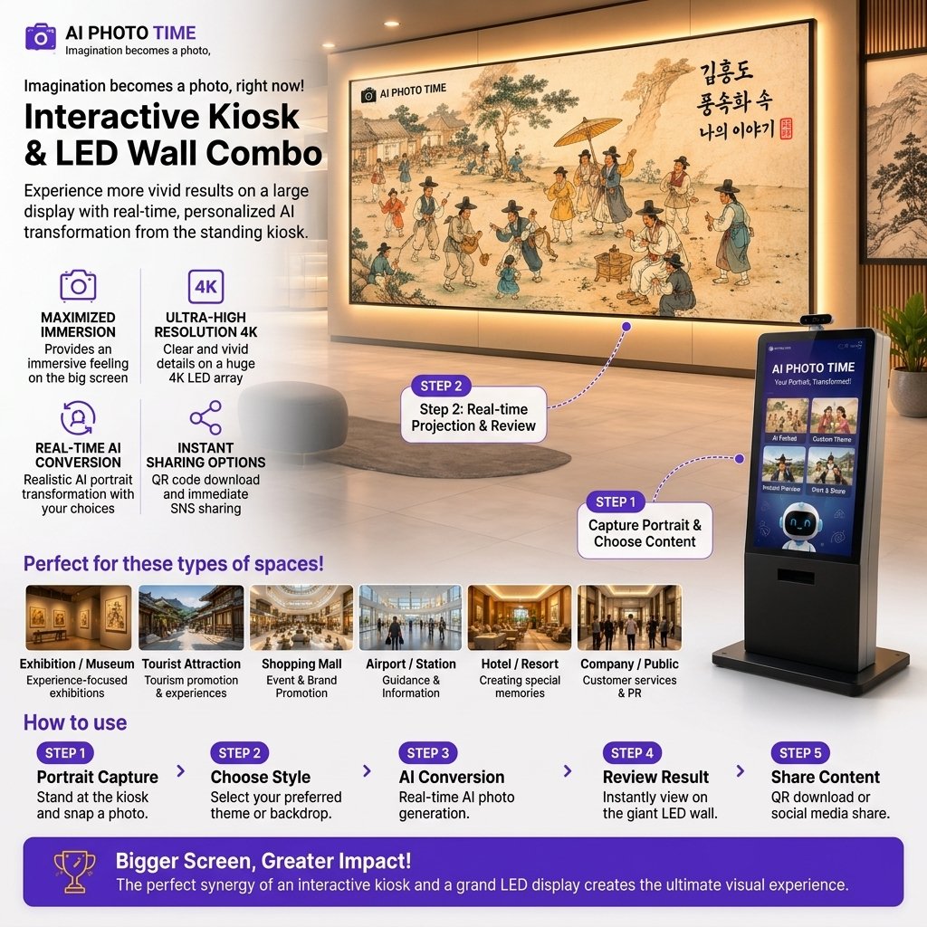 Kiosk and Large Display Setup Layout
